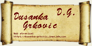 Dušanka Grković vizit kartica